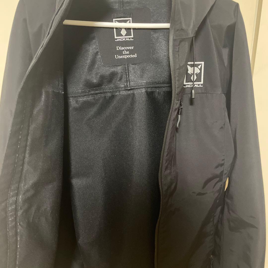 JACKALL フィッシングウェア　フード付きナイロンジャケット ブラック