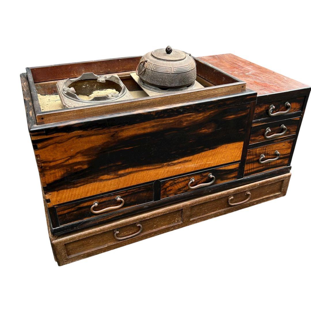 関東火鉢 長火鉢 囲炉裏 古民具 茶道具 レトロ 古民家 木製 和家具