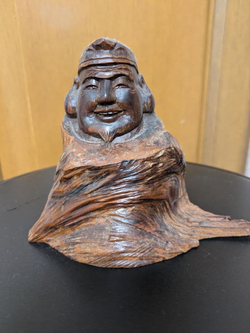 七福神　木製仏像風彫刻 約10cm〜15cm
