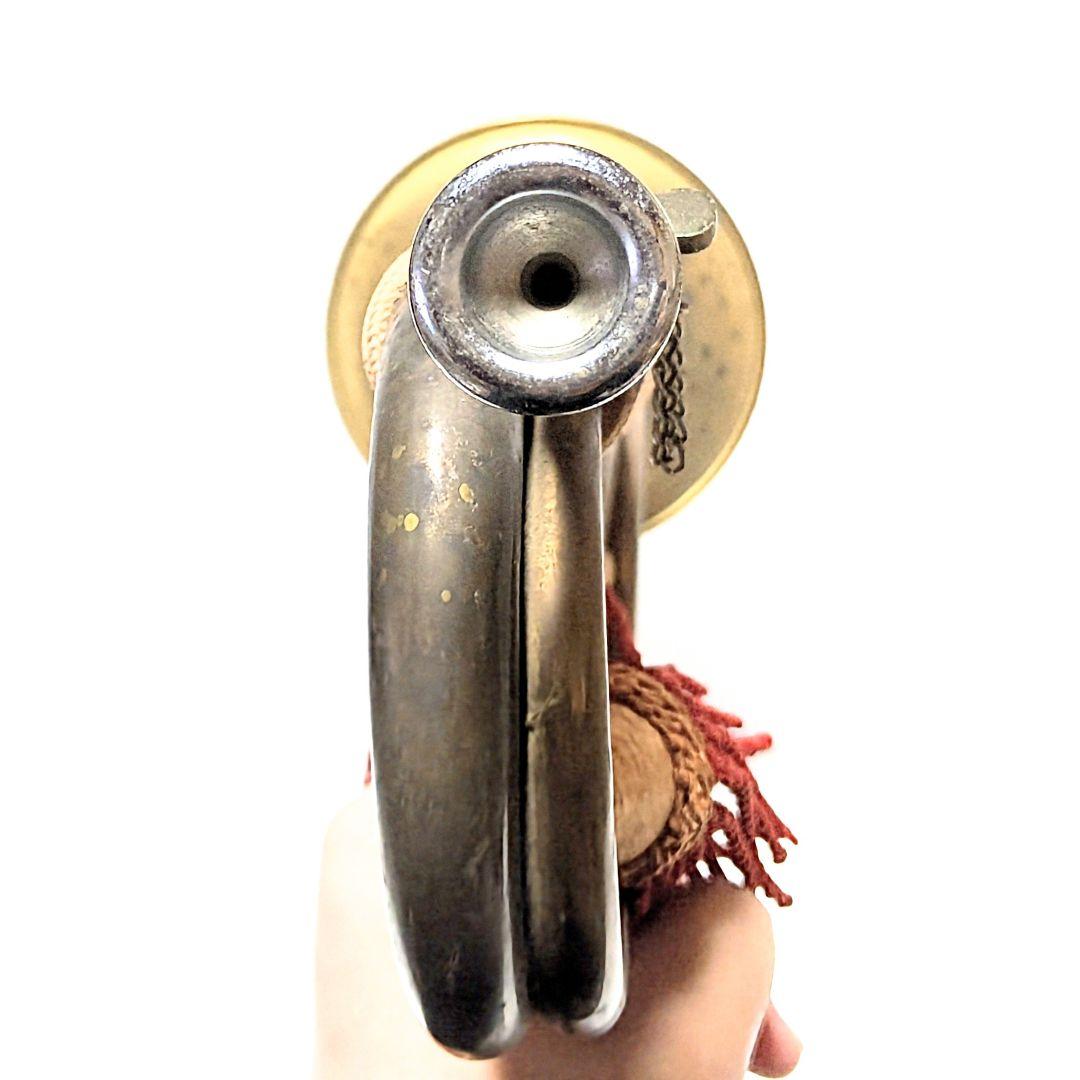 【当時物】旧日本軍・軍隊ラッパ（喇叭）信号ラッパ・突撃ラッパ 二巻④【紐状態良】