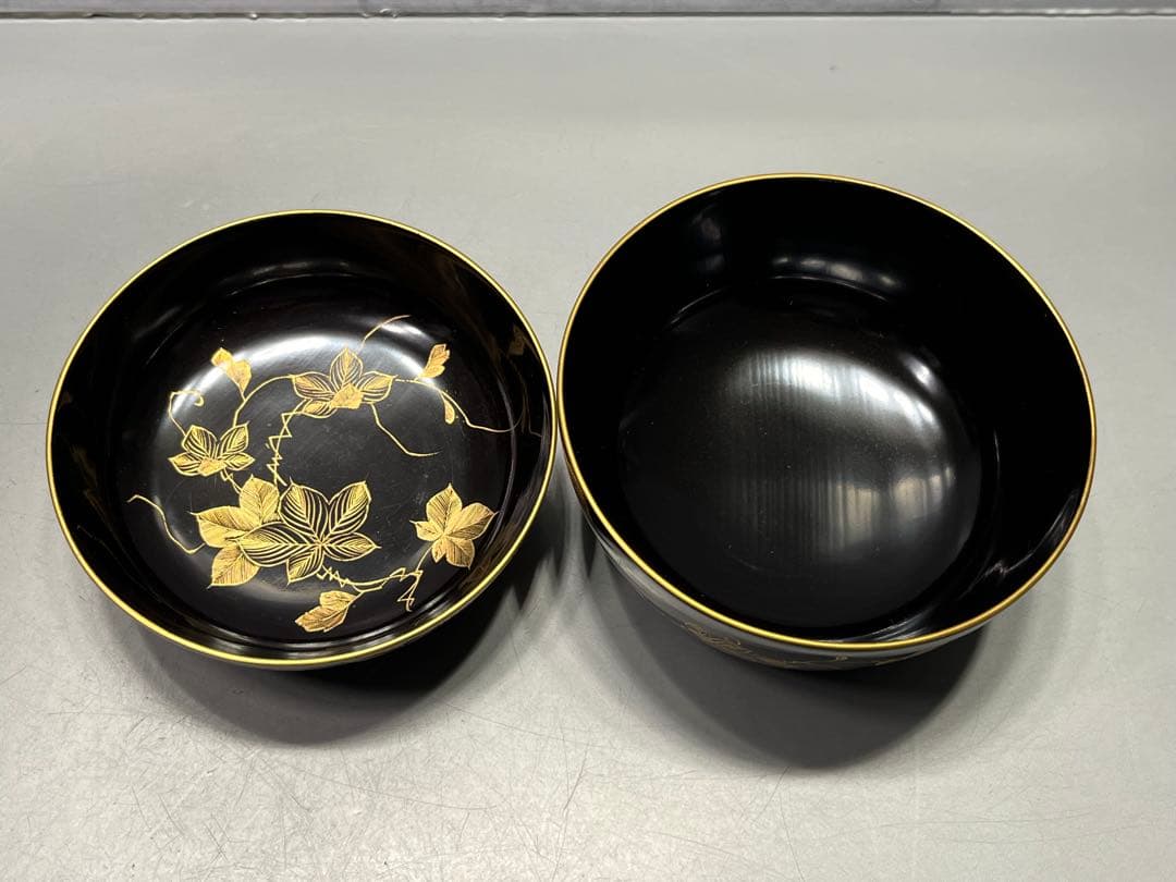 極上　輪島塗　沈金蒔絵　煮椀　吸物椀　四客　木製