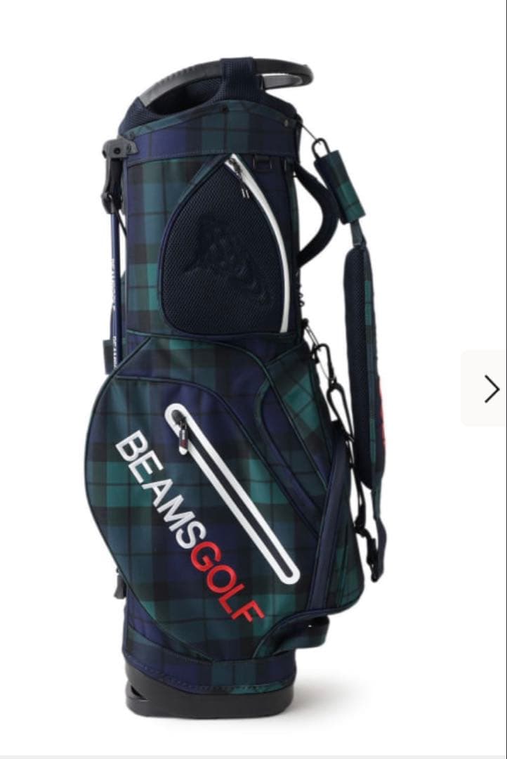 【新品未使用】BEAMS GOLF キャディバッグ ネイビー・チェック