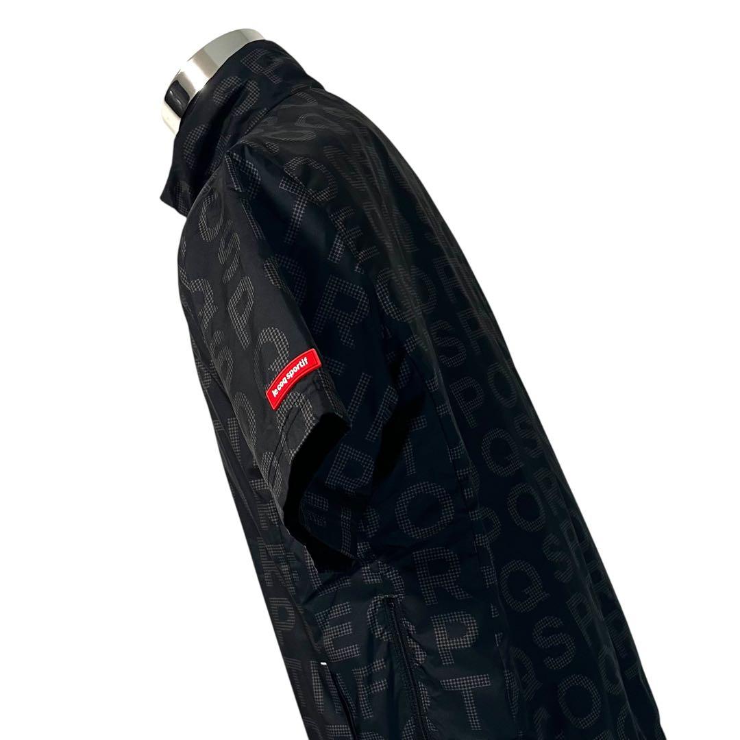 【美品】【L】le coq sportif 総柄 ハーフジップジャケット メンズ