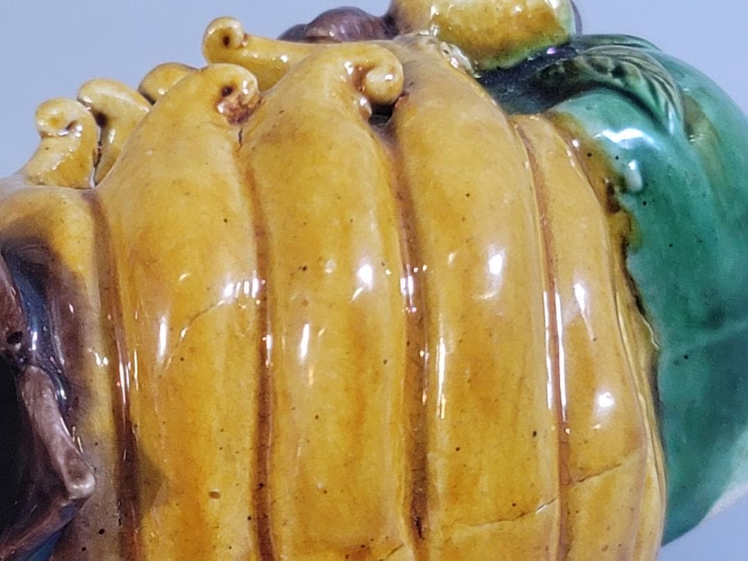 中国 三彩 柘榴 筆洗 文房具 古美術 DT250