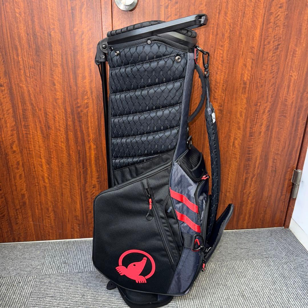 本間スタンド式キャディバッグ ブラック/レッド