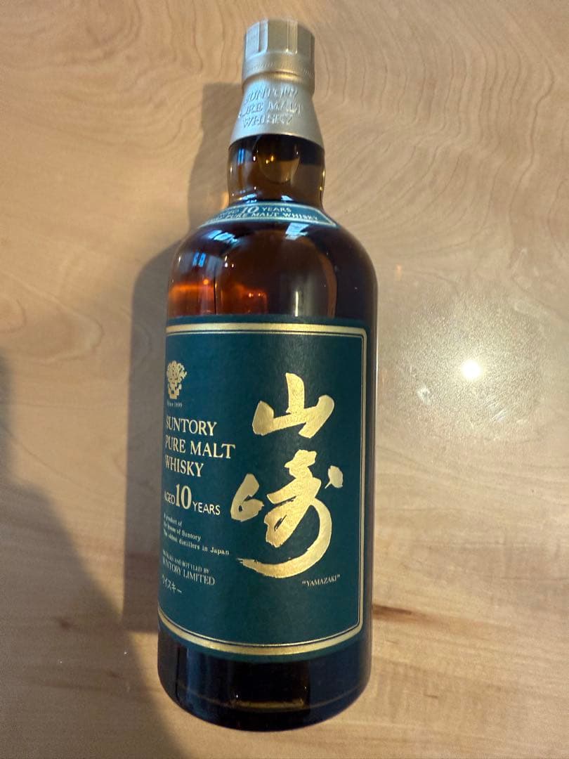 山崎ウイスキー　グリーンラベルPURE MALT10年