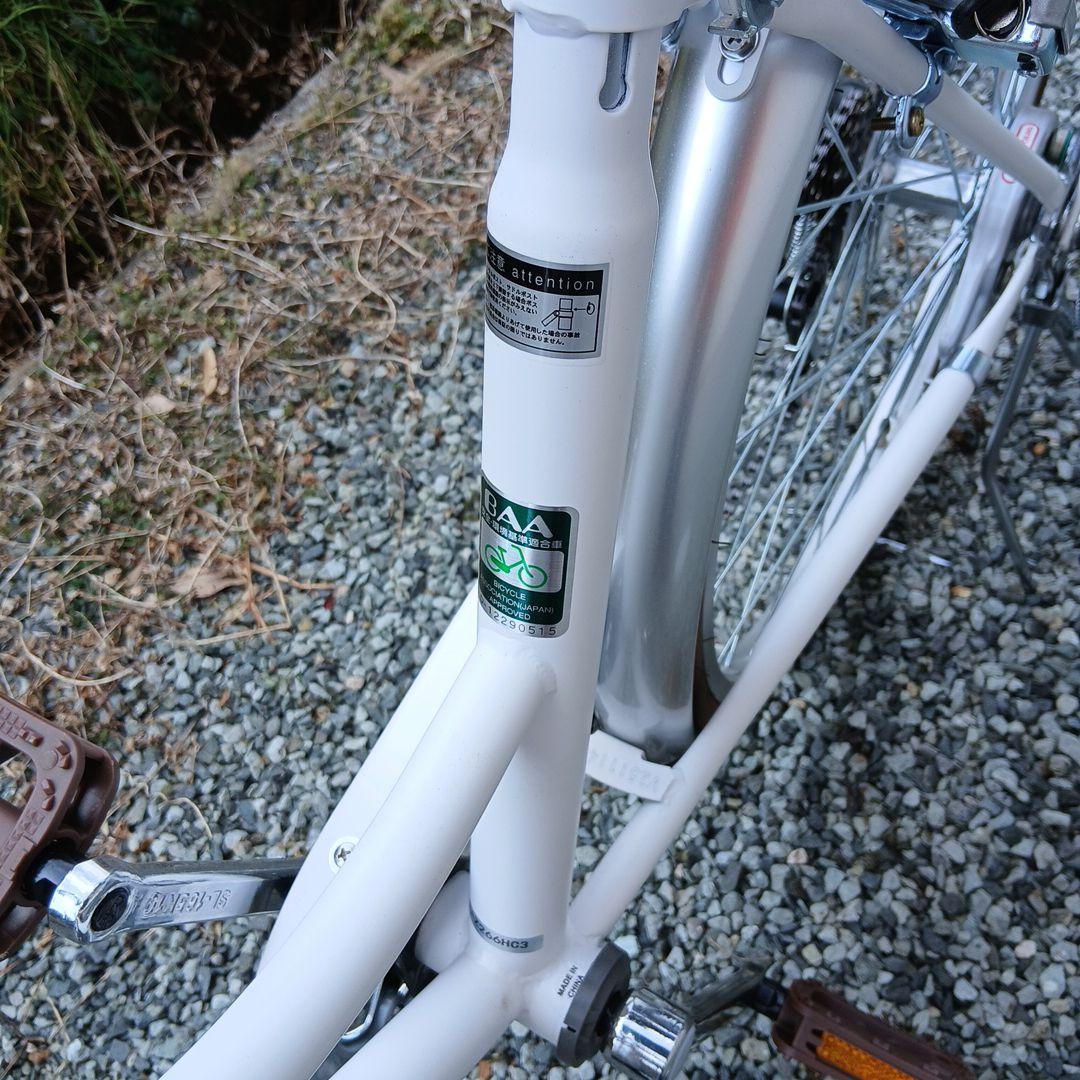 新品未使用品　シティサイクル ホワイト　自転車　26インチ　兵庫　玉越　変則有