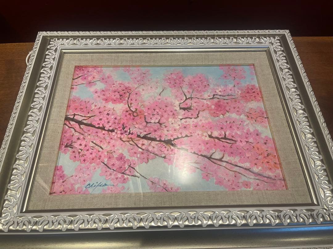 内藤千恵 桜の花 1960年 日本画