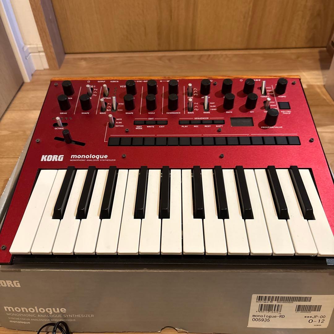 【美品】KORG monologue アナログシンセサイザー レッド【生産終了】