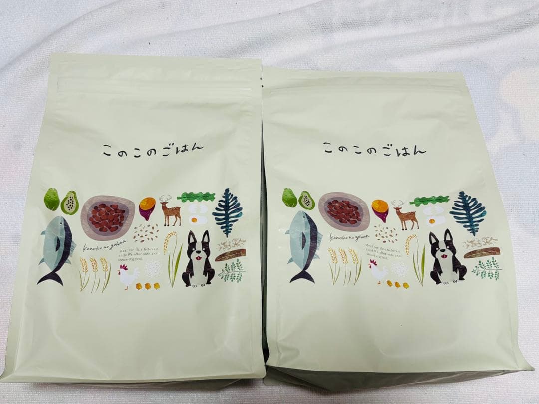 このこのごはん ドライフード 1kg 2袋