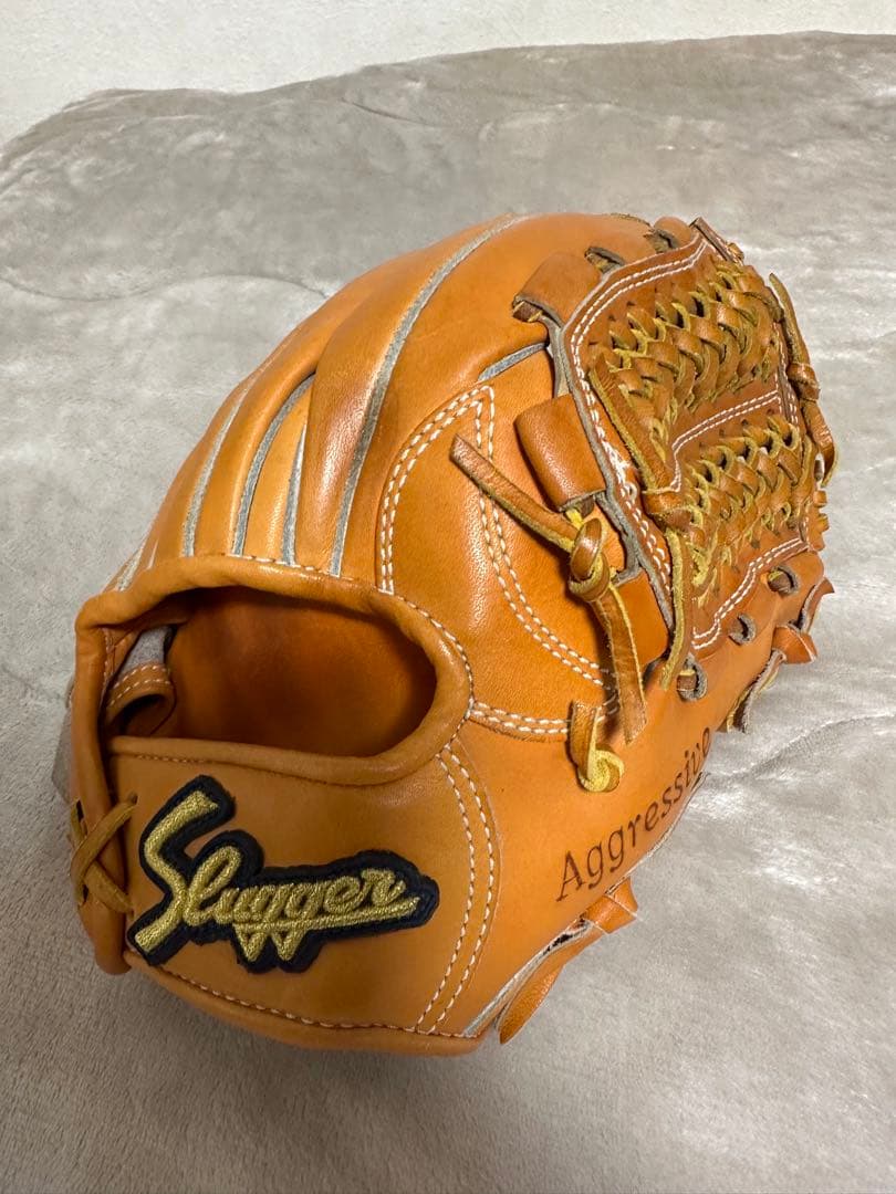 【Slugger】硬式グローブ オレンジ KSG-MS-1