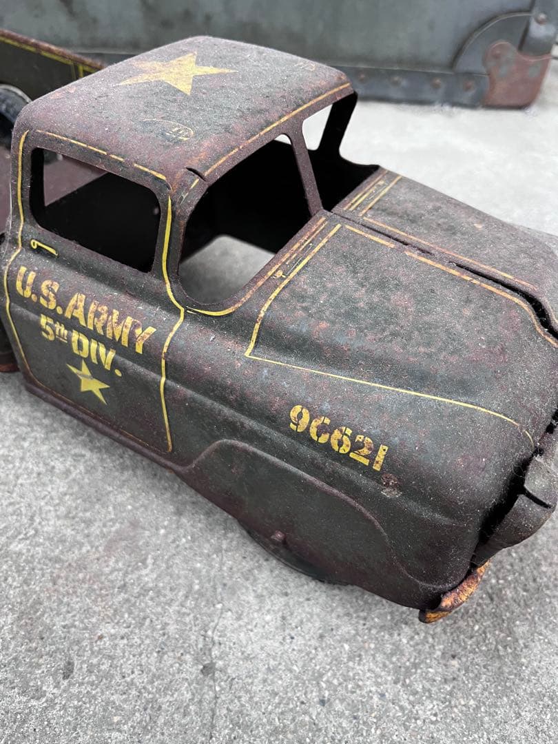 【antique】40's 50'sミリタリー トイトラック TOY ブリキ