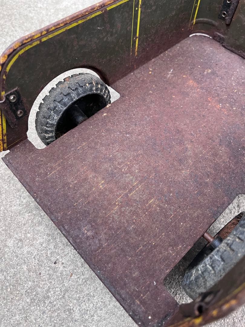 【antique】40's 50'sミリタリー トイトラック TOY ブリキ