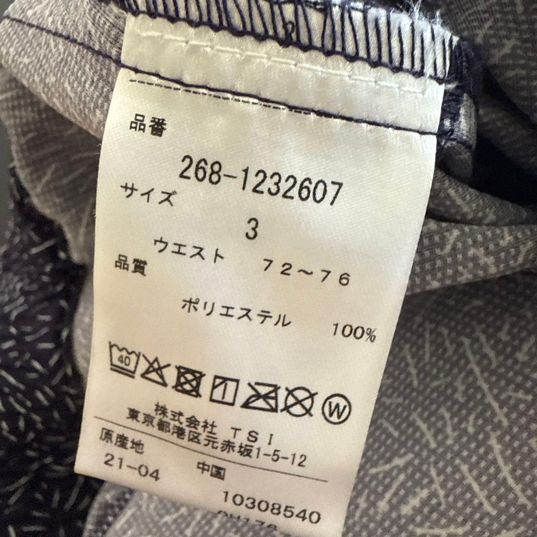 新品タグ付き　パーリーゲイツ　PGG ハーフパンツ　短パン　紺　3 S〜M 総柄