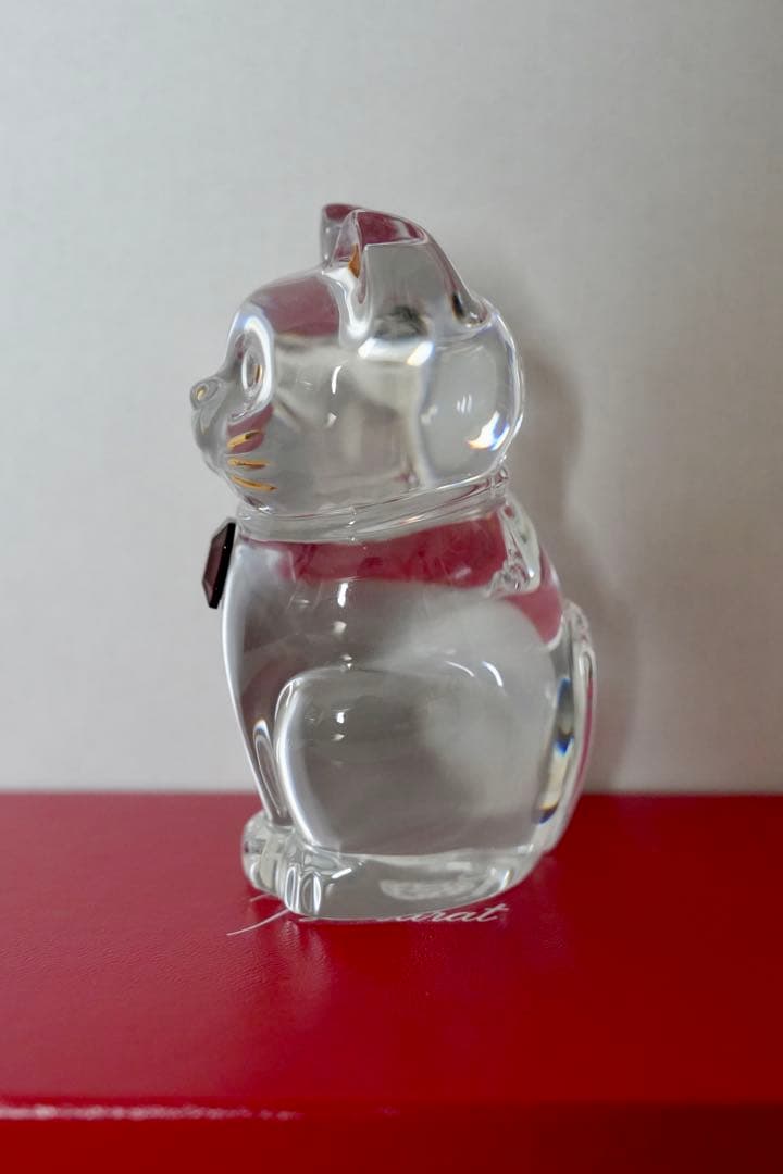 希少！バカラ まねき猫 レッドオクトゴン 箱付き 美品