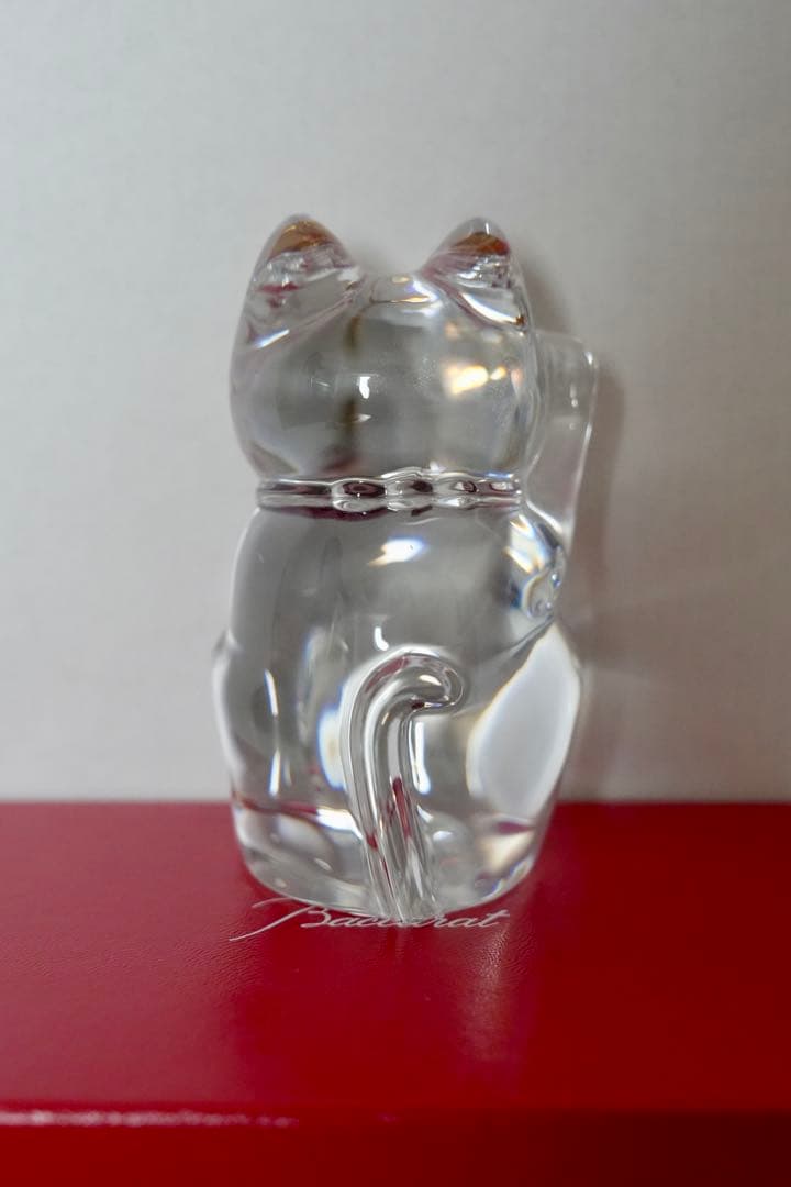希少！バカラ まねき猫 レッドオクトゴン 箱付き 美品