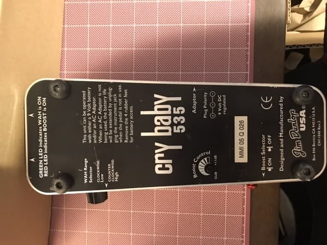 Dunlop Crybaby CB535 ワウ