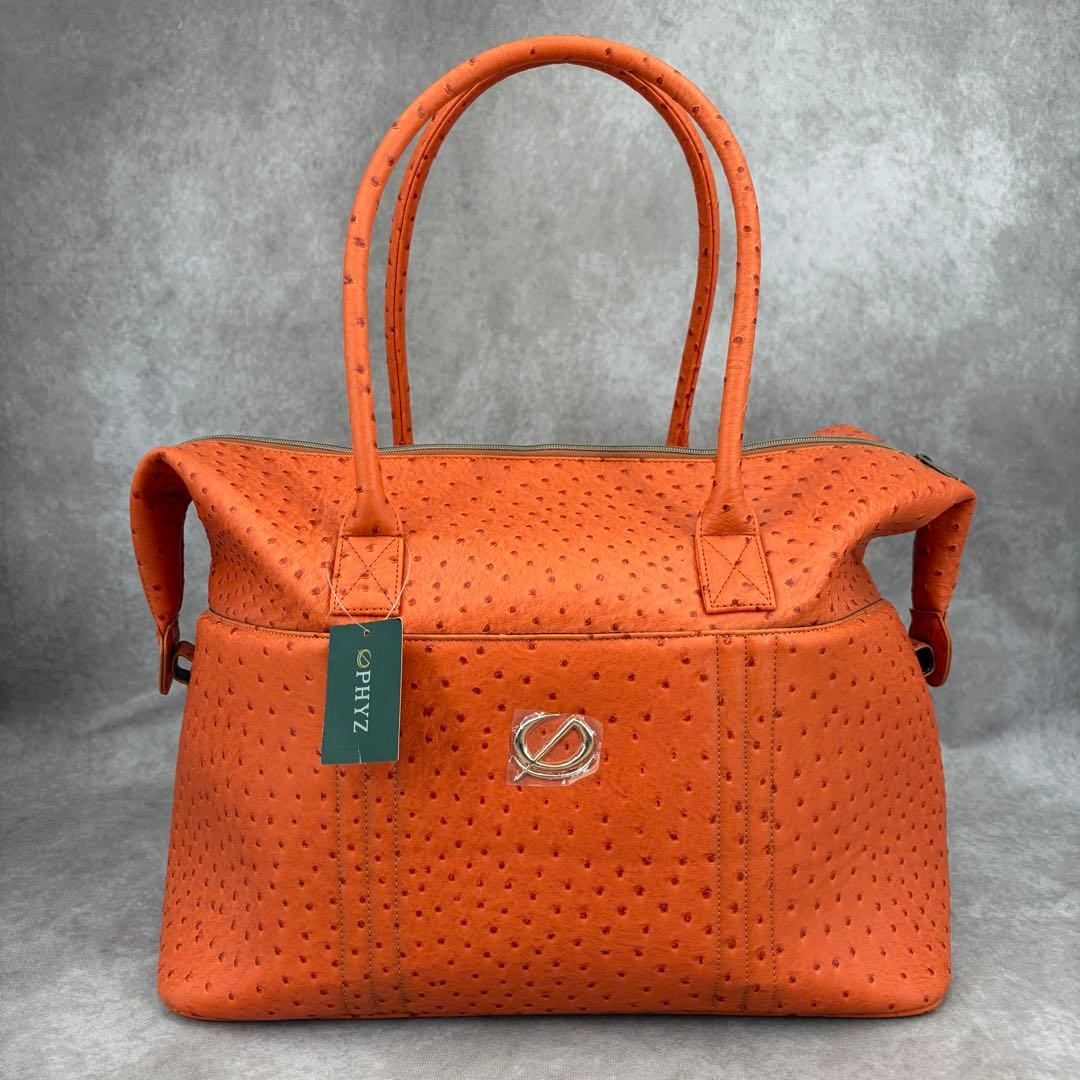 【未使用/タグ付き】ブリヂストン ファイズ オーストリッチ調 ボストンバッグ