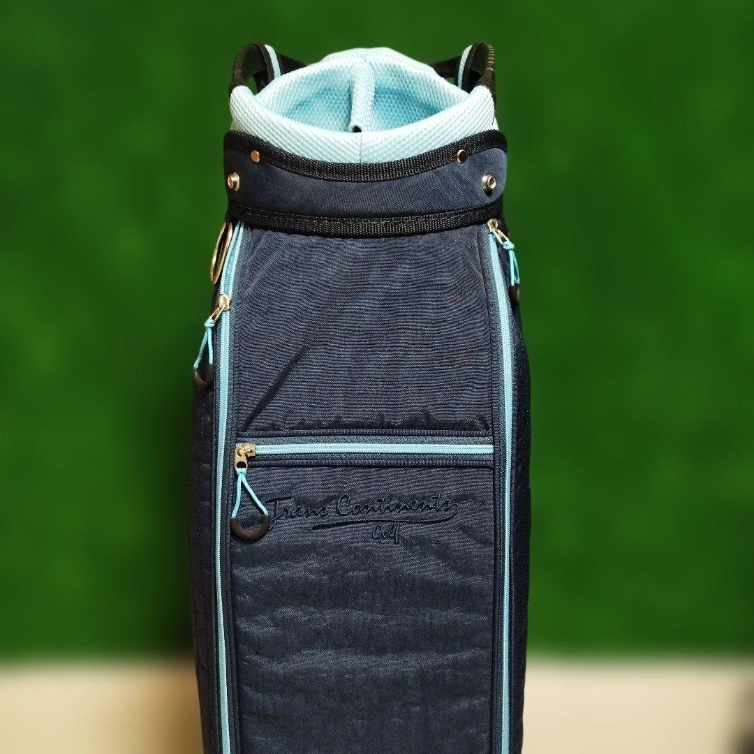 未使用 TRANS CONTINENTS GOLF キャディバッグ ネイビー
