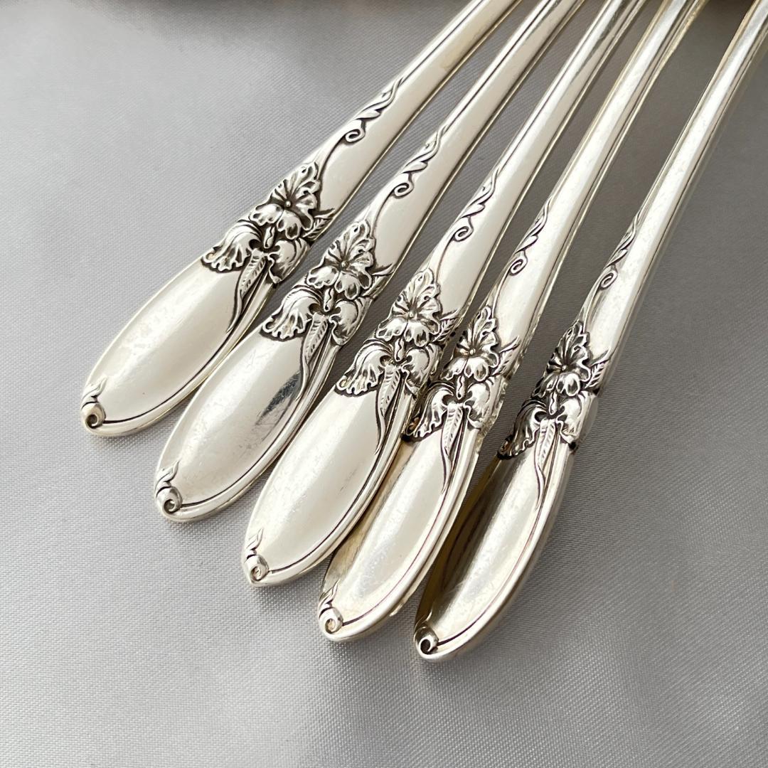 【White Orchid】コーヒースプーン 12本【シルバープレート】