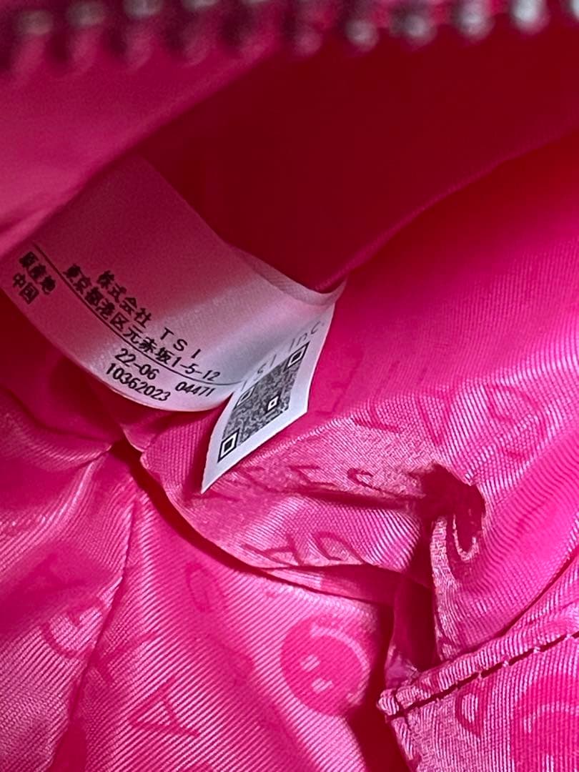 新品 未使用 PEARLY GATES ケーブルニット カートバッグ ピンク