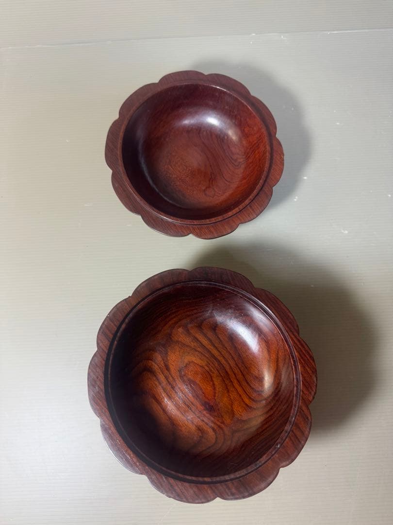 2468 茶道具　唐木かぼちゃ香合　蓋物