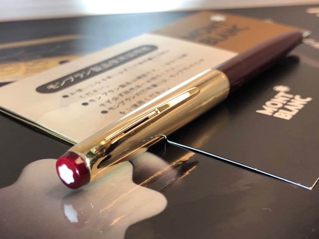 美品⭐️金運を呼ぶ！⭐️ロールゴールド総金張りキャップ&ボルドーNo78⭐️モンブラン