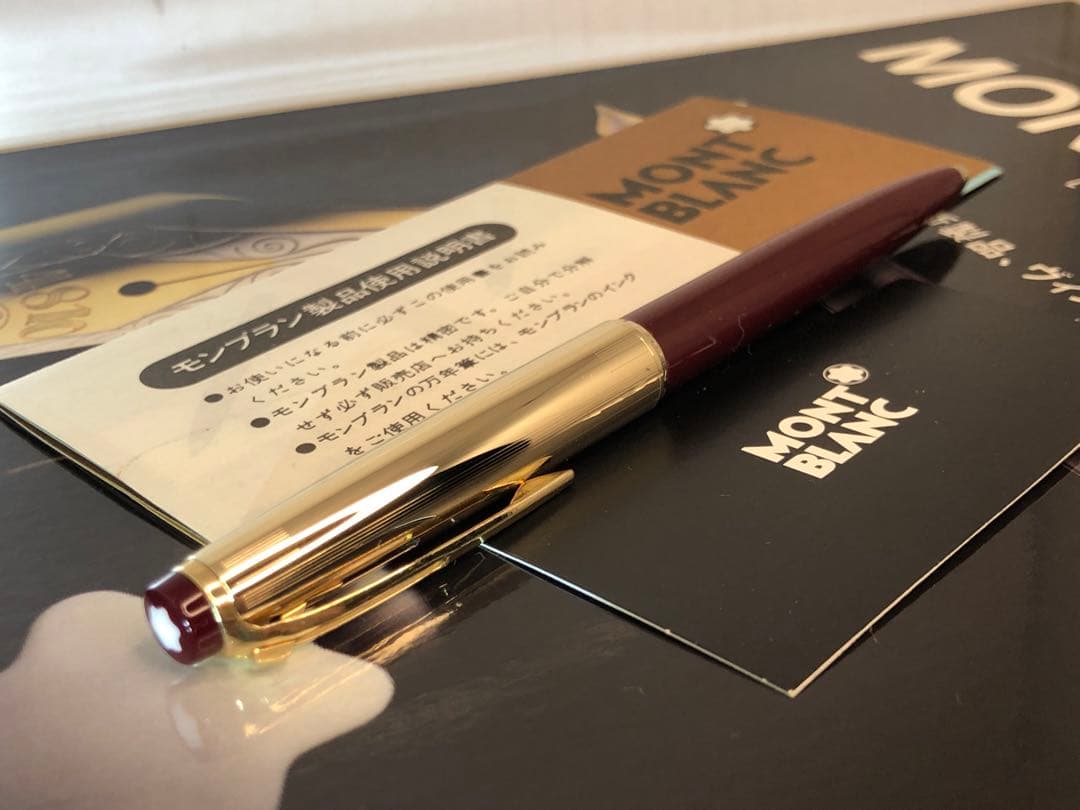 美品⭐️金運を呼ぶ！⭐️ロールゴールド総金張りキャップ&ボルドーNo78⭐️モンブラン