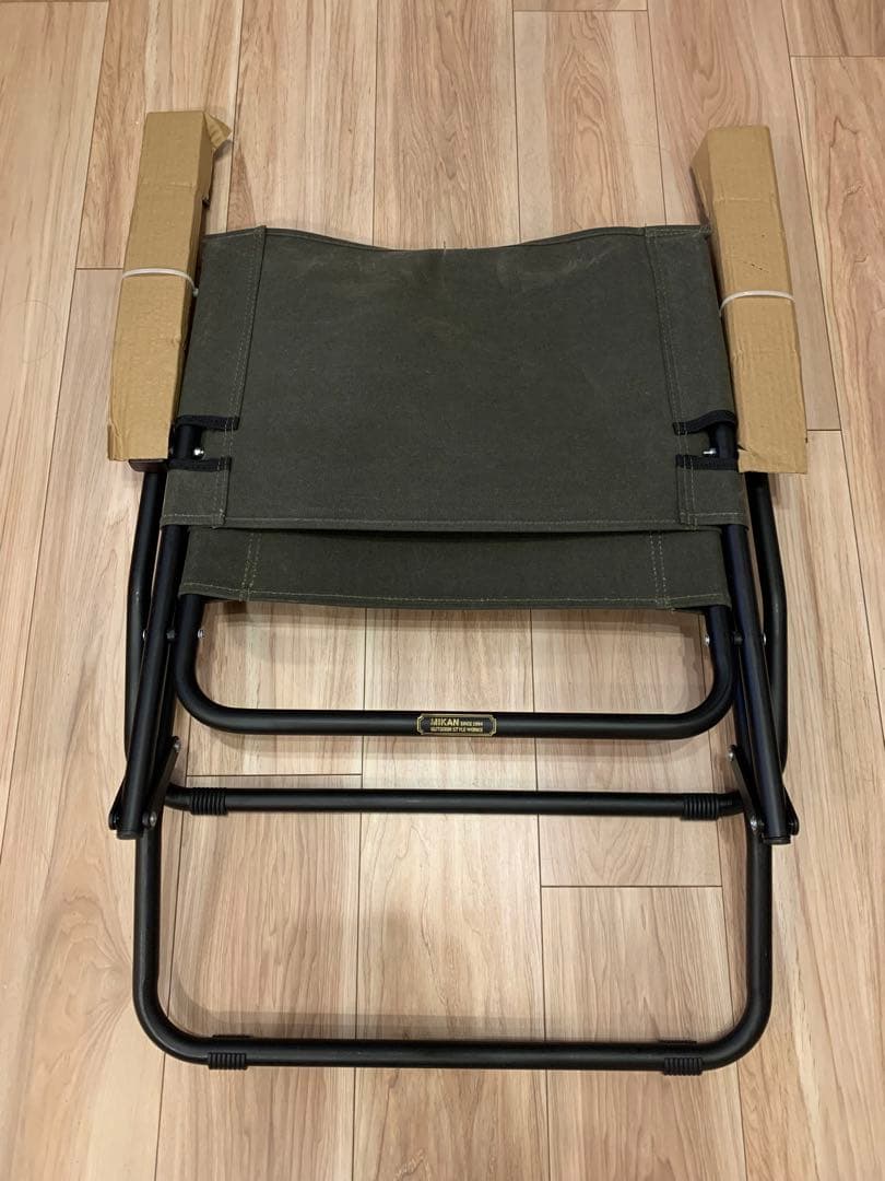 MIKAN ミカン ワックスドキャンバスローバーチェア ハイ カーキ