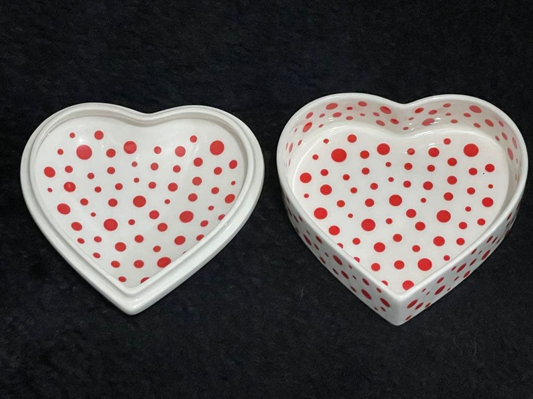 草間彌生 陶器 小物入れ 白 LOVE FOREVER YAYOI KUSAMA