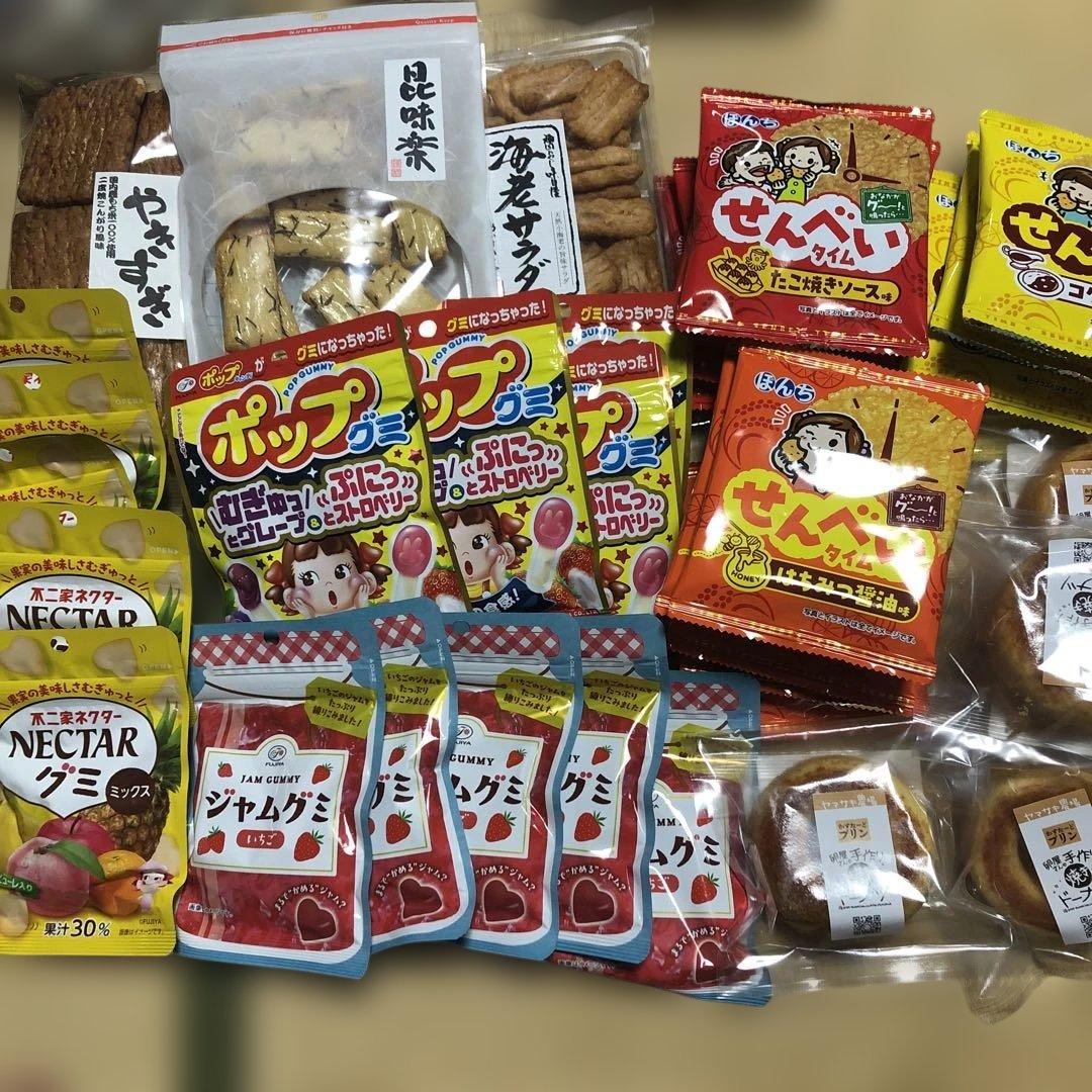 食品とお菓子の詰め合わせ　 どら猫