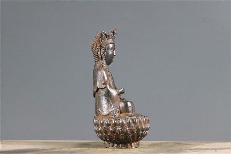 鉄器 鉄仏 仏像 蓮華坐観音菩薩仏像 阿弥佗仏 工芸品 置物