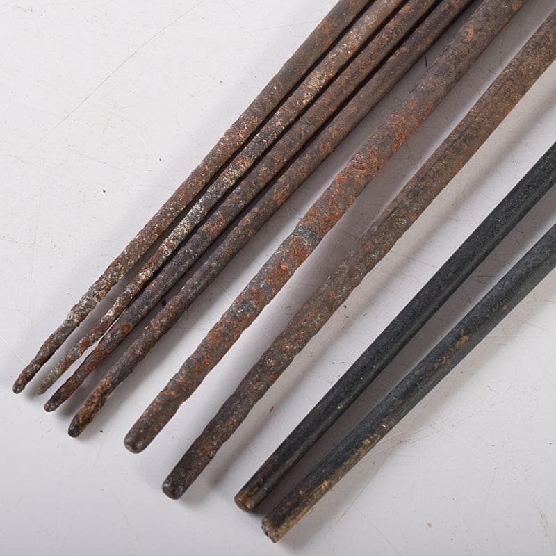 茶道具　古銅　鶴頭火箸　古鉄　銀象嵌宝珠頭火箸など　三種四組　M　R8488