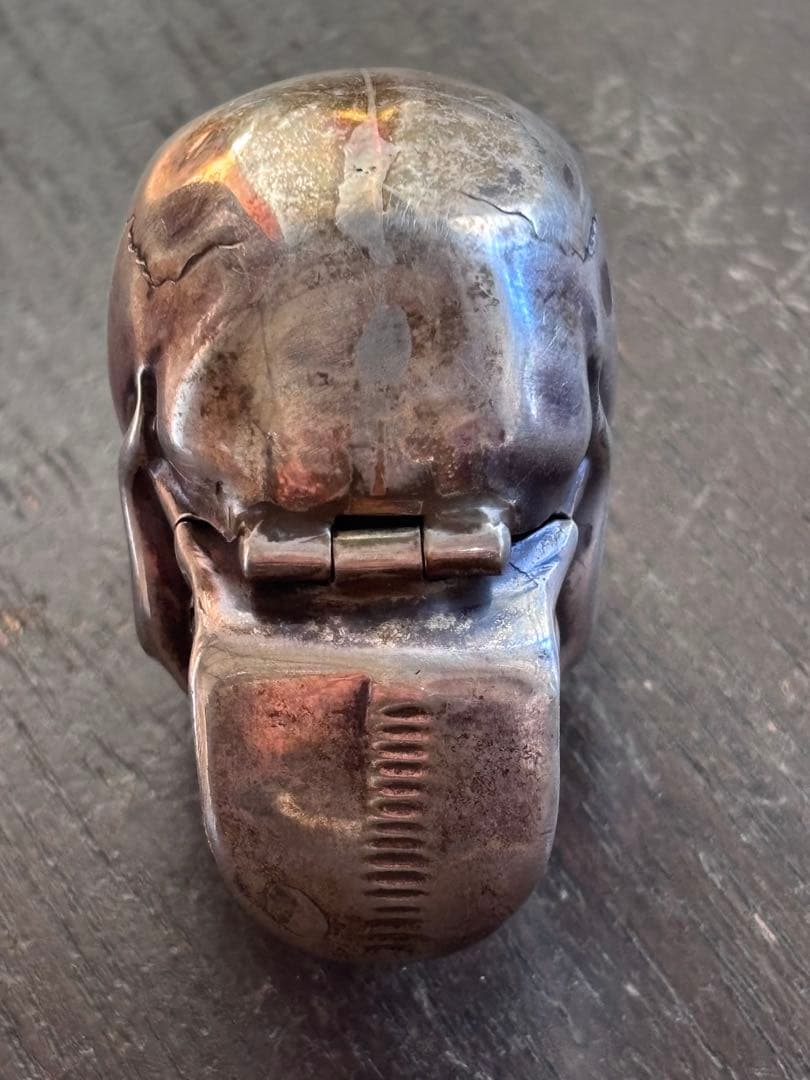 イギリスアンティーク/シルバー スカルマッチケース