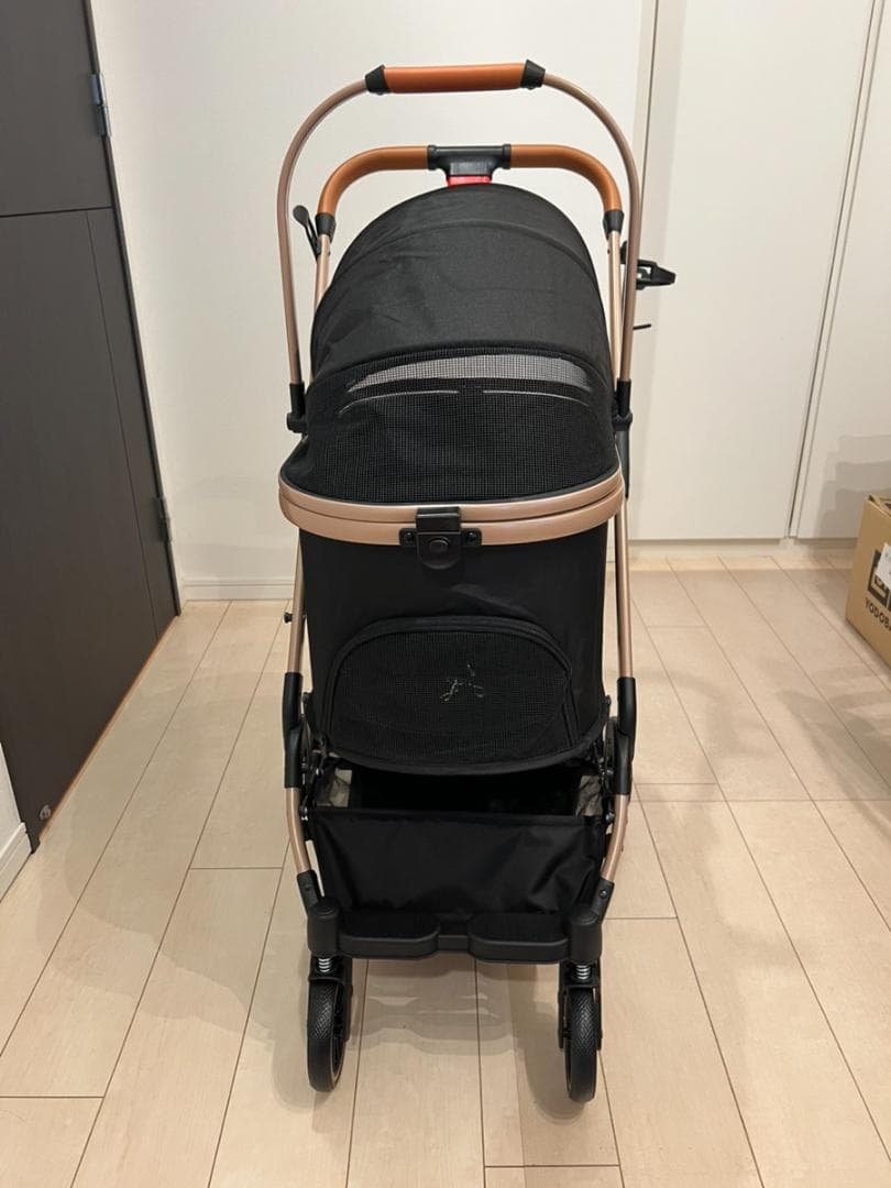 【新品・未使用】ペットカート 黒 分離型 犬猫 バギー 耐荷重20㎏ 折畳み