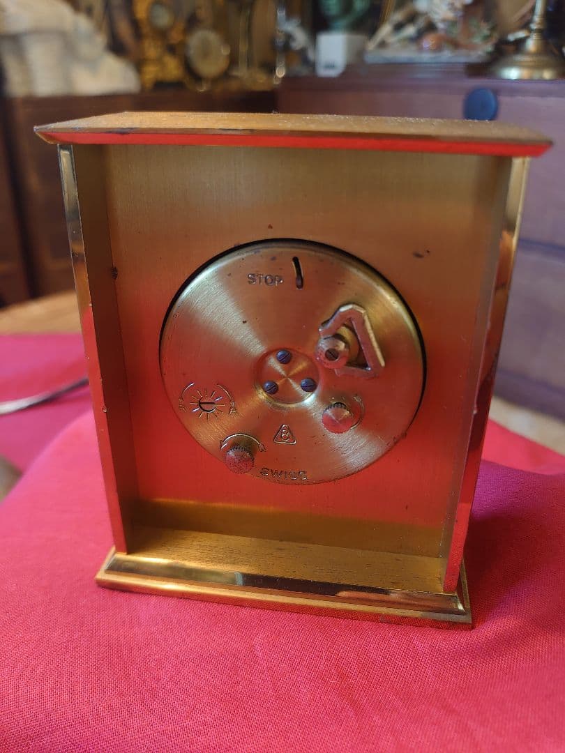 BUCHERER ブッフェラー手巻き置き時計 ゴールド 8Day目覚(稼働品)