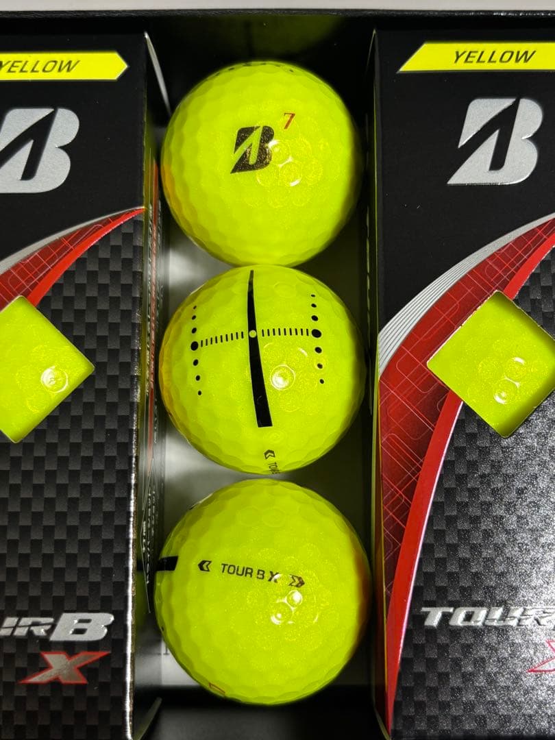 限定ブリヂストン TOUR B X 1ダース イエロー ジャストインアライメント