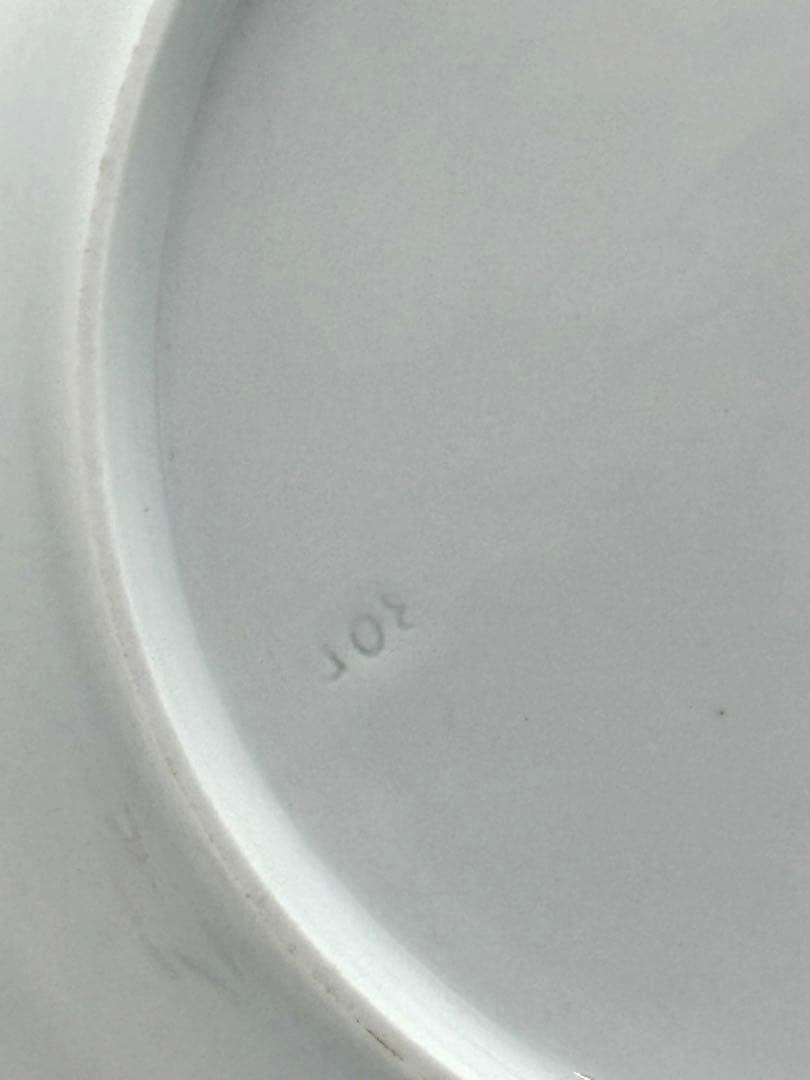 #オールドマイセン プレート グリーンフラワー 金彩装飾P-3