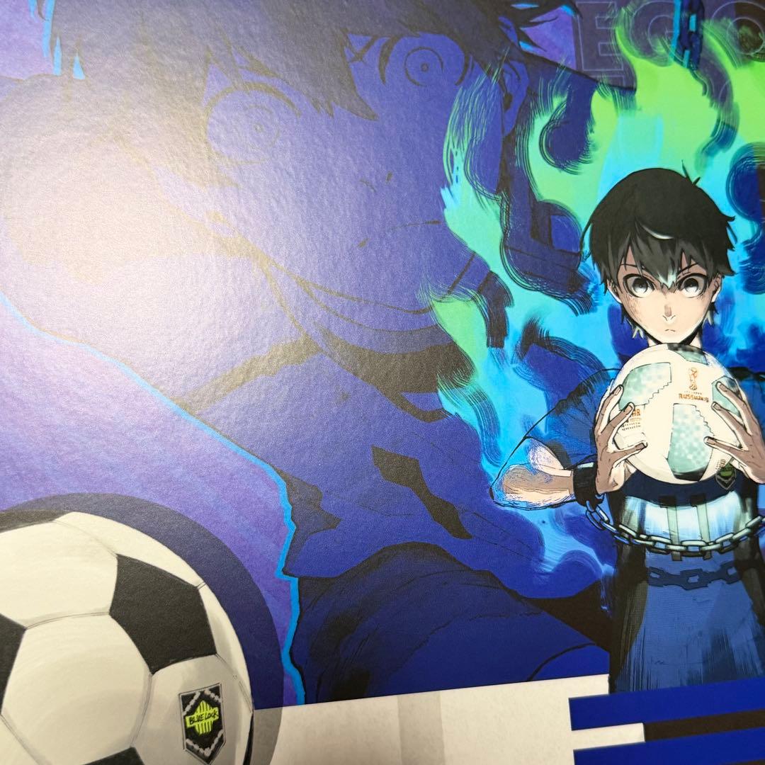 ブルーロック LPジャケット風パネル 原画展 当選品 潔正一 タワレコ