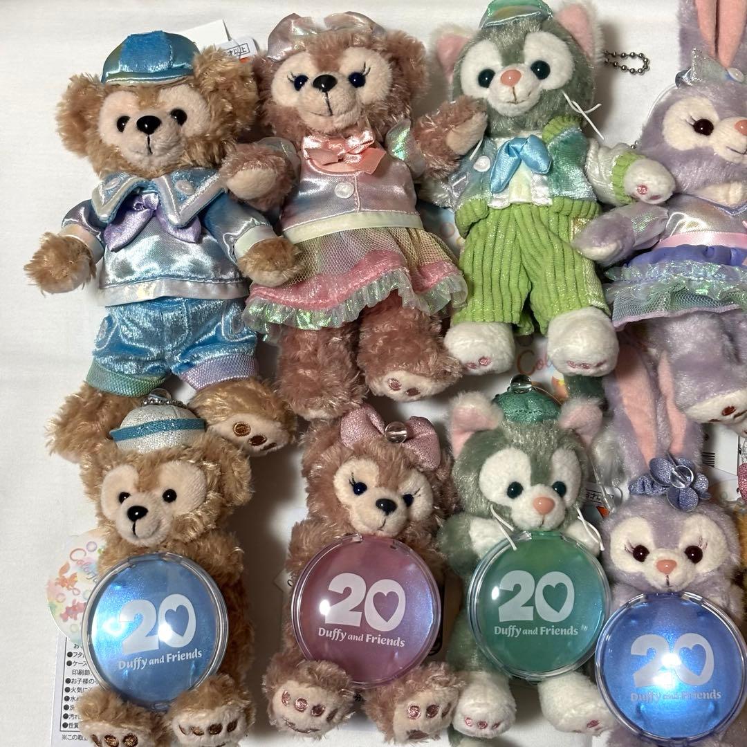 【24時間以内発送】ダッフィー＆フレンズ　カラフルハピネス　ぬいぐるみバッジ