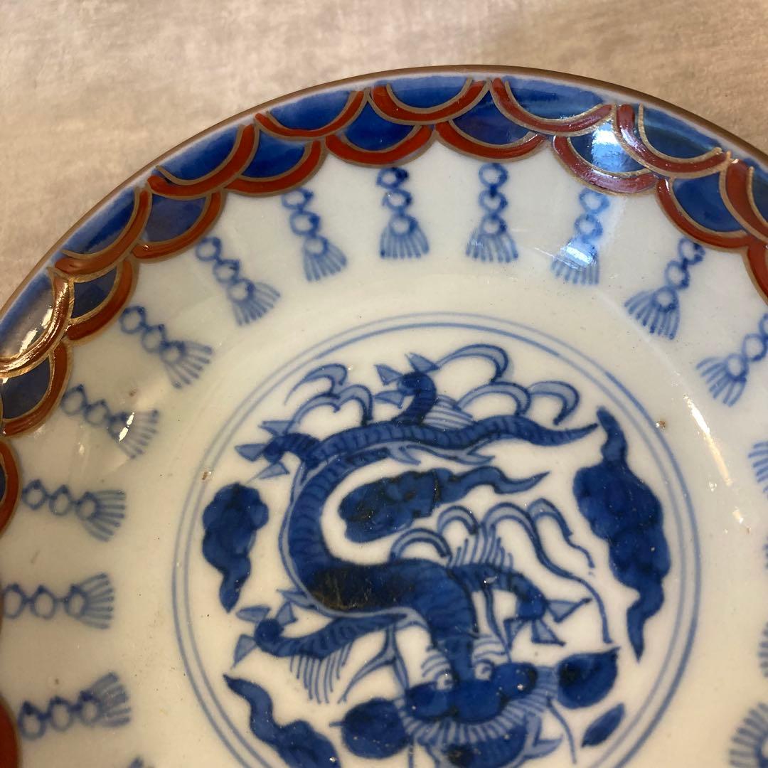 太明成化年製 伊万里 龍紋茶碗 蓋7枚 器5客