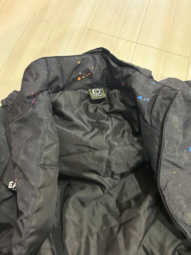 earlscourt 撥水加工 ブラック 中綿ウェア上下セット Sサイズ