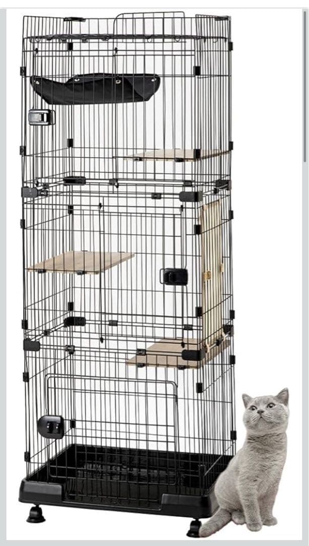 スリムタイプ キャットケージ 3段 アイリスオーヤマ