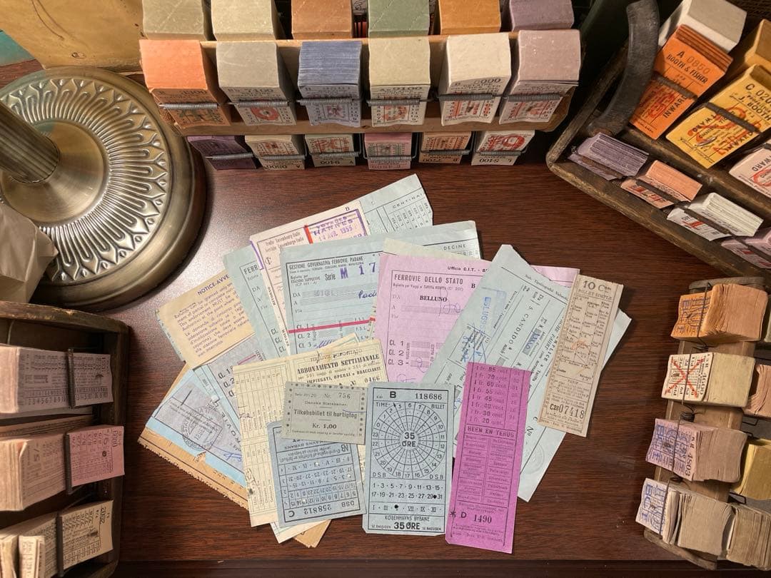 海外　鉄道チケット　ブルー、パープルカラー　20枚程　ヴィンテージ