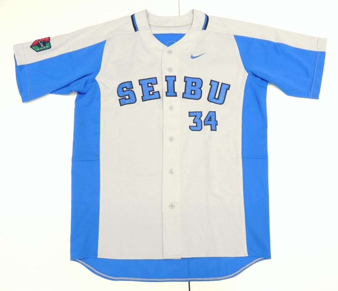 西武ライオンズ 実使用 NPBマーク付き #34 トム・エバンス ユニフォーム