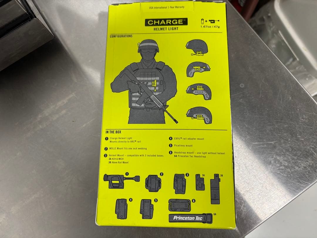 Princeton Tec Charge MPLS 米軍 ヘルメットライト