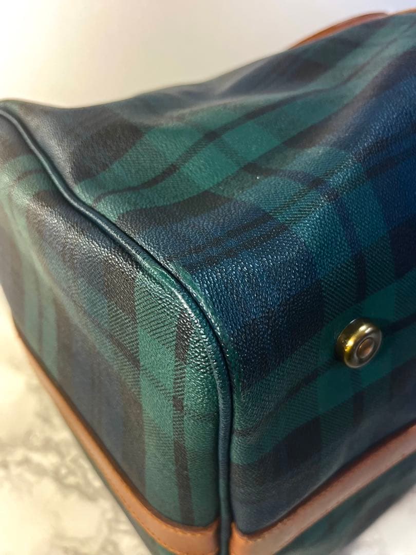 POLO ポロ ラルフローレン ボストンバッグ 2way チェック カデナ/キー