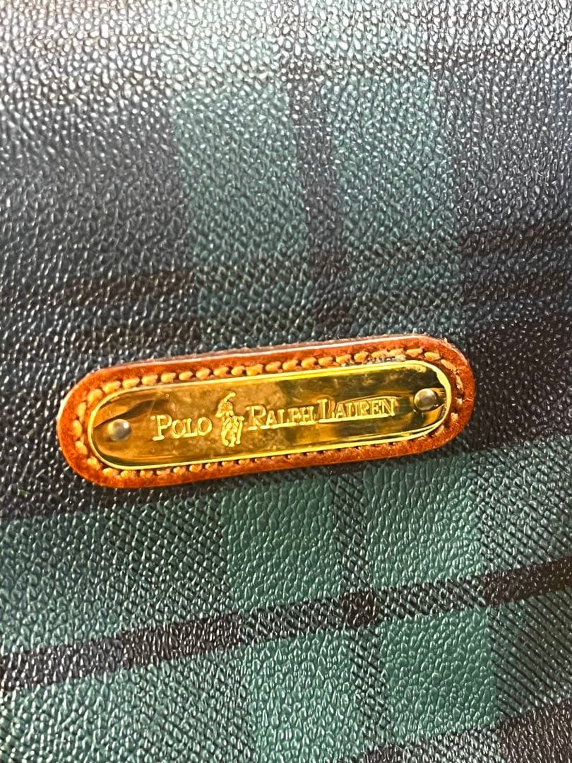 POLO ポロ ラルフローレン ボストンバッグ 2way チェック カデナ/キー