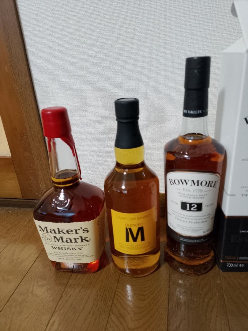 ウイスキー 3本セット700ml メーカーズマーク ボウモア12年ブレンデッドM