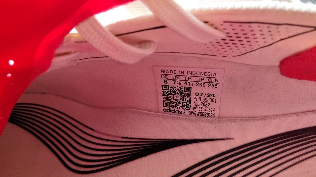 adidas Predator Elite AG 26cm ホワイト/レッド